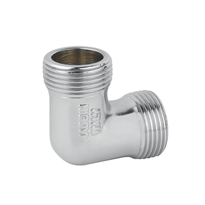 Raccordo a Gomito in Ottone Cromato da 3/8 Pollici per Tubi Idraulici - Product Image 1