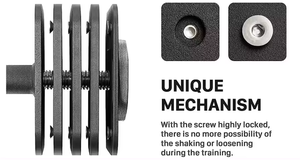 Équipement de <span class=keywords><strong>fitness</strong></span> à réglage rapide, haltères de 24 kg (50 lb) utilisés pour les hommes et les femmes, haltères réglables - Product Image 4