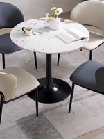 Petite table à thé moderne et luxueuse en ardoise, ensemble de chaises de salle à manger pour la réception d'un hôtel, café ou balcon pour la boutique de thé au lait