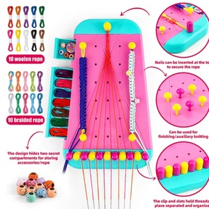 Kit de tressage de bracelets, ensemble de loisirs créatifs pour la fabrication de cordes, jouet de tressage manuel pour filles, cadeau fait main, jouets de tressage DIY - Product Image 6