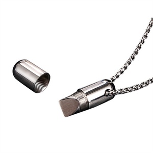 Wholesale Stainless Steel Vintage Capsule Pendant Necklace for Men - Product Image 4