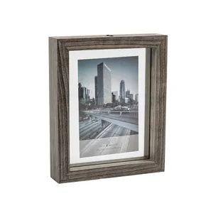 Jinn Home Glass Insert 4x6 Art Picture Frame Wood Effect Wall Decorative