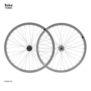 Set Roda Sepeda 700C Aluminium <span class=keywords><strong>Alloy</strong></span> 6061 Kustom, Roda Single Speed untuk Sepeda Track/<span class=keywords><strong>Fixie</strong></span> - Product Image 4