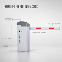 Barrière levante à moteur DC sans balais, bras droit haute vitesse, contrôle d'accès des véhicules pour parking Taiwei TW903