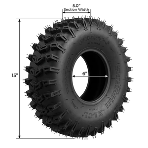 Pneumatici 15x5.00-6, 15x5x6 Tubeless, 4 tele, per motocoltivatori, tosaerba, spazzaneve, trattori agricoli, scavatrici - Product Image 2