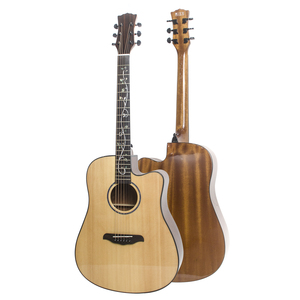 Wholesale Spruce <b>Top</b> Mahogany Back/Sides Acoustic Guitar Fingerboard Inlayed Fingerboard Pattern - Product Image 3