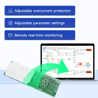 PACEex 16S Smart BMS 200A LiFePo4 Li-Ion, Placa de Protección de Batería de Litio de 48V, Equilibrio Activo de 2A con Bluetooth y Wifi