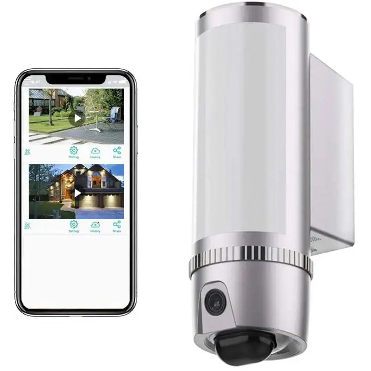 smart home cheapest wireless hd 1080P full color night vision with security wifi outdoor floodlight camera