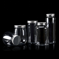 Bouteille en plastique PET transparente pour boissons, bouteilles en plastique jetables avec bouchon à vis pour jus de fruits, boissons gazeuses, thé, soda