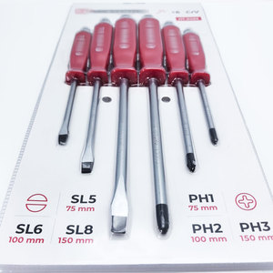 Juego de 6 Destornilladores Industriales Multifuncionales de Cromo CR-V, OEM, Punta Magnética, Herramientas Manuales para Reparaciones del Hogar y Automóviles - Product Image 5