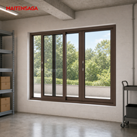 Fenêtre coulissante professionnelle en aluminium avec moustiquaire, réduction du bruit, taille personnalisable disponible pour bureau et salle d'étude
