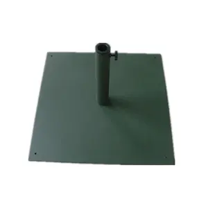 مظلة مربعة الشكل مصنوعة من الحديد ومزودة بحامل مقاس 24.6 بوصات و 40 رطل