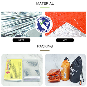 Mantas Térmicas Impermeables de Mylar, Ligeras, Cálidas, para Primeros Auxilios, <span class=keywords><strong>Rescate</strong></span>, Emergencias, Clima Frío - Product Image 4
