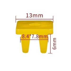 Auto Fastener <b>Clip</b> 13x8.4x7.8mm Yellow Plastic Mounting Base for License Plate <b>Frame</b> Repair Replacement Parts - Product Image 1