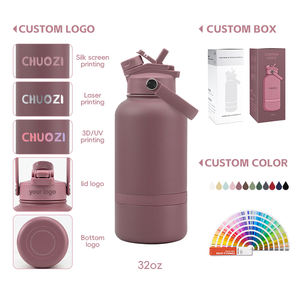 Logo personalizzato eco-friendly 32oz fiaschetta termica da viaggio campeggio in acciaio inox Pet 3 in 1 portatile doppio isolato cane bottiglia d'acqua - Product Image 4