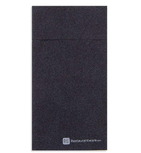 Serviettes de table noires en papier Air Laid Kangaroo - Douces et durables 16 pouces x 16 pouces avec poche intégrée pour couverts - Jetables et - Product Image 4