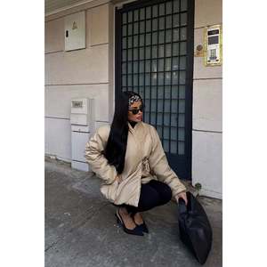 Manteau d'hiver en duvet Chleo pour femme, crème, doux et élégant - Product Image 3