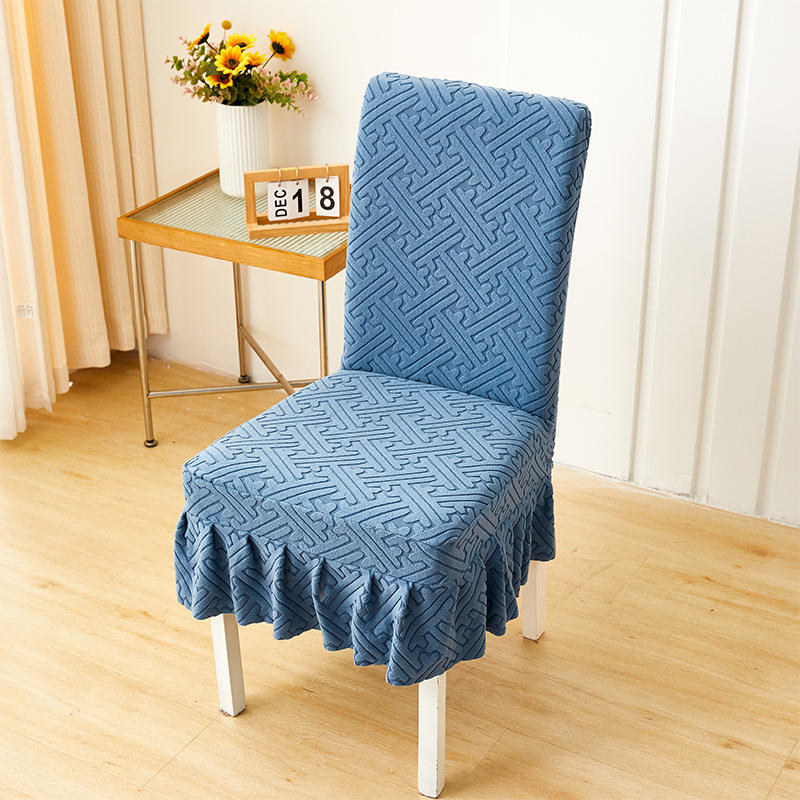 Sanskrit Sounds - Lake Blue (ผ้าคลุมเก้าอี้แบบกระโปรง)