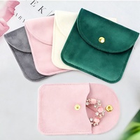 Pochette d'emballage carrée légère en velours personnalisée avec logo pour bijoux (bagues, boucles d'oreilles, colliers) – Vente en gros