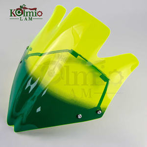 KOLMIO-LAM adapté pour <span class=keywords><strong>moto</strong></span> de couleur verte pour <span class=keywords><strong>Kawasaki</strong></span> <span class=keywords><strong>Z750</strong></span> Z750R <span class=keywords><strong>MOTO</strong></span> pare-brise déflecteur de vent pare-brise avec Support - Product Image 5
