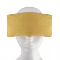 Masque oculaire chauffant lesté en velours avec graines de lin et lavande, compresse chaude, masque de sommeil, logo personnalisé