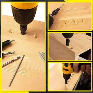 ชุดดอกสว่านเจาะรูสำหรับเจาะงานไม้,ดอกสว่านนำร่องดอกสว่านก้านหกเหลี่ยมขนาด5 #6 #8 #10 #12พร้อมประแจจำนวน5ชิ้น - Product Image 6