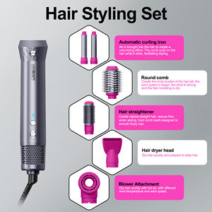 Secador de Pelo Profesional 5 en 1 de Un Solo Paso con Iones Negativos, Cepillo Eléctrico Alisador, Rizador y Peine de Cerámica, Herramientas de Estilismo para Uso Doméstico - Product Image 2