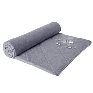 Cooling Blanket 100% Bamboo Cotton Ice Silk Adult Double Size Breathable Lightweight <b>Sleeping</b> Comfortable Bedding <b>Light</b> Gray - Product Image 5