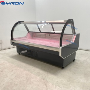 Vitrine réfrigérée pour viande et produits de charcuterie de grande taille, 1,5 m à 3 m, température unique, 220 V/110 V, ventilateur, <span class=keywords><strong>congélateur</strong></span>, <span class=keywords><strong>réfrigérateur</strong></span> - Product Image 4
