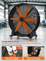 Ventilateur mobile d'entrepôt 2m, ventilateurs industriels à haut débit et basse vitesse, solution de refroidissement portable pour quais de chargement et distribution