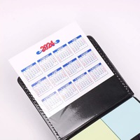Meilleure idée de cadeau d'affaires : étui à notes autocollantes en cuir PU de luxe avec impression de la marque de l'entreprise
