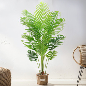 Faux dypsis lutescens cây cọ nhiệt đới với cây xanh cây nhân tạo cho cửa hàng văn phòng trang trí sân vườn - Product Image 3