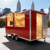Food Truck Italien Personnalisé de Rue, Hot-Dog, Pizza, Burger, Barbecue au Charbon de Bois, Kebab Doner, Remorque Alimentaire avec Cuisine Complète