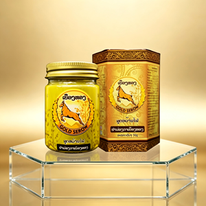 Baume Chauffant Apaisant Gold Serow pour Soulager les Douleurs aux Épaules, au Cou, au Dos et à la Taille - Product Image 1