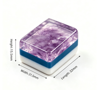 Jeu de Mahjong standard américain, tuiles en acrylique violettes à motif tourbillonnant, 160 pièces, Mah-jong américain pour les rassemblements familiaux, jeu de table