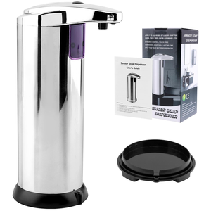 Distributeur de savon liquide sans contact Yaolan, étanche, ABS + acier inoxydable, ensemble rectangulaire quatre pièces pour salle de bain - Product Image 6