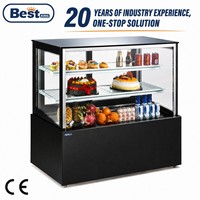 Vitrine Réfrigérée pour Gâteaux à Angle Droit de 0,9 m, 1,2 m, 1,5 m, 1,8 m de Large avec Refroidissement par Air pour Pâtisserie
