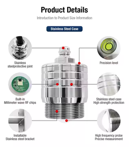 80Ghz cấp công nghiệp Radar mực nước <span class=keywords><strong>Transmitter</strong></span> 4-20mA khung cài đặt touchless Radar mực nước đo cảm biến - Product Image 5