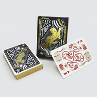 Cartes à jouer personnalisées Cool Tiger Gold Foil Noir Design original Cartes à jouer en papier Deck Biens de loisirs