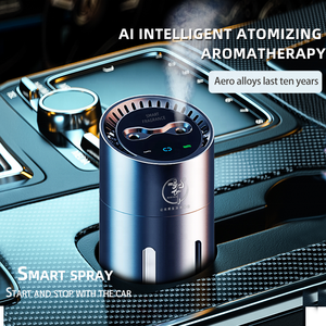 Lüks çift koku parfüm aromaterapi nebulizatör uçucu yağ difüzör USB Nano serin sis araba koku yayıcı hava spreyi - Product Image 4