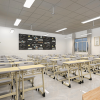Ensembles de mobilier scolaire de haute qualité, bureau et chaise pour étudiants, tables et chaises d'étude individuelles pour salle de classe avec structure métallique