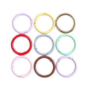 Anneau de type boucle à ressort robuste de 33 mm, technique de placage coloré, pour bijoux DIY, accessoires de sacs à bagages, type spécial - Product Image 4