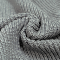 Pull en maille côtelée OEM de haute qualité, fabrication sur mesure, couleur unie, fermeture éclair intégrale, cardigan tricoté premium, faible MOQ, vente en gros