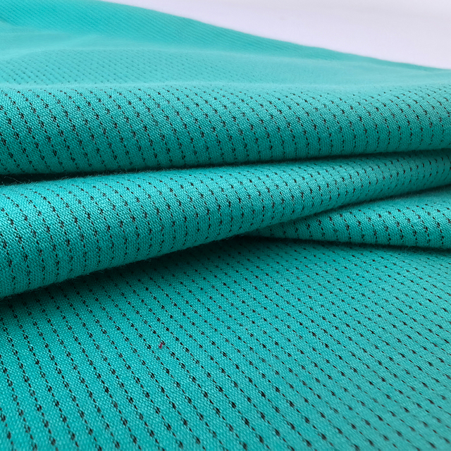 90%Cotton 3% Polyester 7%Spandex Moisture Wicking  Mesh t Shirt Fabric