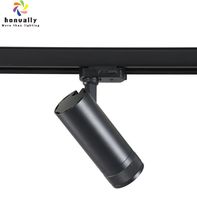 Projecteur LED COB sur rail intelligent en aluminium, moderne, à une/des deux/trois têtes, 7W-40W, pour application en centre commercial, CRI 90, dimmable, UGR 10-19