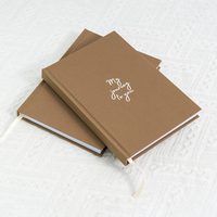 Cuaderno A5 de Tapa Dura Personalizado al por Mayor, Agenda Cosida con Tela para Tiendas de Papelería, Patrón Grabado, Papel Ecológico