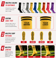 Nouvelles chaussettes de sport antidérapantes pour hommes et femmes, respirantes, en coton tricoté, chaussettes de football personnalisées avec logo