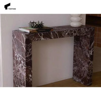 Table console en marbre naturel rouge Rosso Levanto d'Italie pour la décoration intérieure de la maison, du salon, du hall, de l'hôtel, de la villa