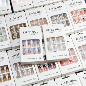 Fabriek Directe Verkoop 24 Stuks Mode Pers Op Luxe Kist Nagels Custom Ballerina Nagel Tips Kunstnagels - Product Image 1