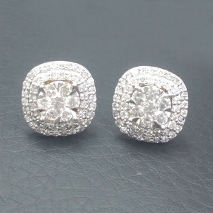 Orecchini a Perno in Cristallo Geometrico Quadrato per Donne, Accessori di Moda Minimalisti ed Eleganti per Uso Quotidiano - Product Image 2